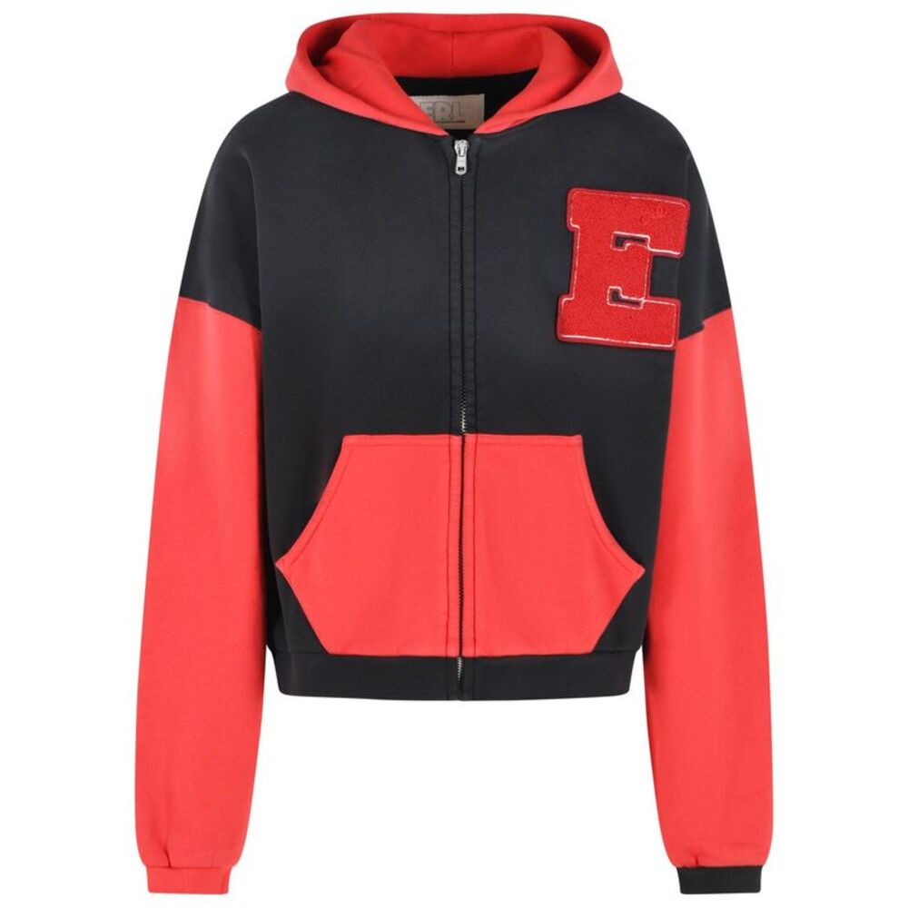Erl 'Varsity' Black Cotton Sweatshirt Men